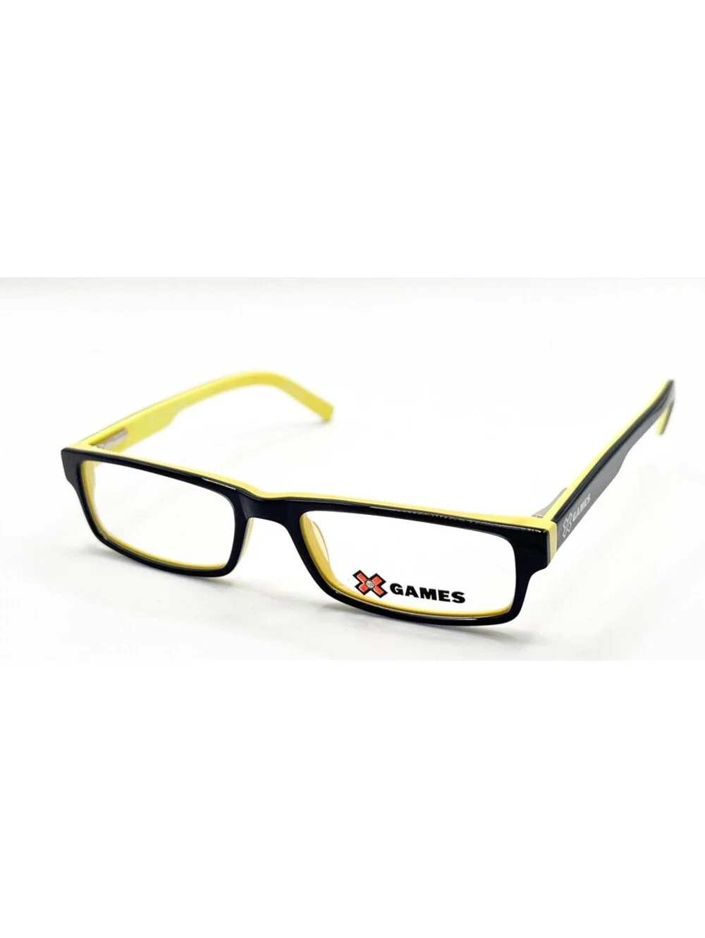 X Games Tic Tac Navy Yellow Authentic Eyeglasses 48-16-135